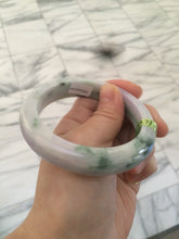 Load image into Gallery viewer, 57.7mm certified type A 100% Natural green/white/purple Jadeite Jade bangle AC44-6203