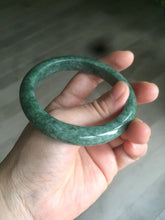 Load image into Gallery viewer, 56.5mm Certified Type A 100% Natural spinach green Jadeite Jade bangle KS82-0711