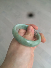 Load image into Gallery viewer, 50mm Certified Type A 100% Natural apple green oval Jadeite Jade bangle D67-9740