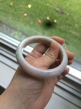 Load image into Gallery viewer, 56.2 mm certificated Type A 100% Natural light green/yellow/purple Jadeite Jade bangle AM7-7533