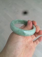 Load image into Gallery viewer, 50mm Certified Type A 100% Natural apple green oval Jadeite Jade bangle D67-9740