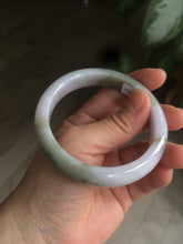 Load image into Gallery viewer, 55mm Certified 100% natural Type A green/purplejadeite jade bangle R77-2597