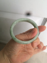 Load image into Gallery viewer, 50mm Certified Type A 100% Natural apple green oval Jadeite Jade bangle D67-9740
