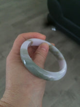 Load image into Gallery viewer, 55mm Certified 100% natural Type A green/purplejadeite jade bangle R77-2597