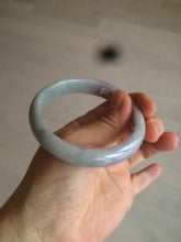 Load image into Gallery viewer, 55.5mm certified Type A 100% Natural light green Jadeite Jade bangle D66-9679