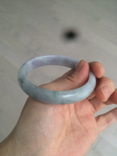 Load image into Gallery viewer, 55.5mm certified Type A 100% Natural light green Jadeite Jade bangle D66-9679