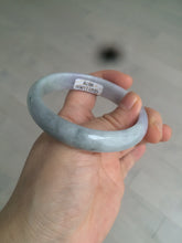 Load image into Gallery viewer, 55.5mm certified Type A 100% Natural light green Jadeite Jade bangle D66-9679