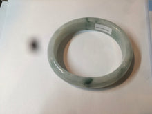 Load image into Gallery viewer, 52mm certified type A100% Natural green white oval Jadeite Jade bangle H148-1034