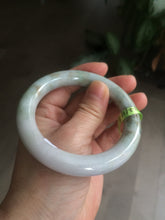 Load image into Gallery viewer, 56mm certified 100% Natural type A chubby round cut light green/purple Jadeite Jade bangle AJ20-4826