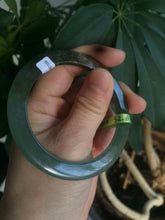 Load image into Gallery viewer, 52mm Certified Type A 100% Natural blue/dark green/black super thin Jadeite Jade bangle X62-7339