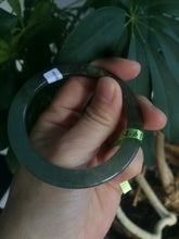 Load image into Gallery viewer, 52mm Certified Type A 100% Natural blue/dark green/black super thin Jadeite Jade bangle X62-7339