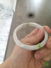 Load image into Gallery viewer, 57.7mm Certified Type A 100% Natural light green/yellow/white Jadeite Jade bangle N61-5752