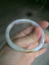 Load image into Gallery viewer, 51.5mm Certified Type A 100% Natural light green/purple/yellow/brown oval shape Jadeite Jade bangle AS14-0710