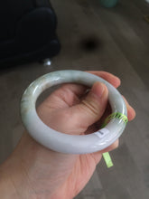 Load image into Gallery viewer, 56mm certified 100% Natural type A chubby round cut light green/purple Jadeite Jade bangle AJ20-4826