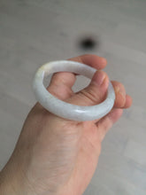 Load image into Gallery viewer, 50mm Certified Type A 100% Natural icy watery green white oval Jadeite Jade bangle D65-2850