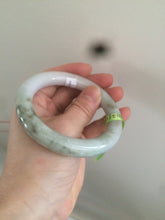 Load image into Gallery viewer, 56mm certified 100% Natural type A chubby round cut light green/purple Jadeite Jade bangle AJ20-4826