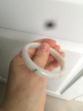 Load image into Gallery viewer, 50mm Certified Type A 100% Natural icy watery green white oval Jadeite Jade bangle D65-2850