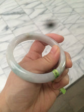 Load image into Gallery viewer, 57.8mm certified type A 100% Natural light green/purple Jadeite Jade bangle Q20-5749