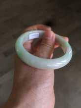 Load image into Gallery viewer, 54.7mm 100% natural Type A sunny green/brown/white jadeite jade bangle AF72-3316