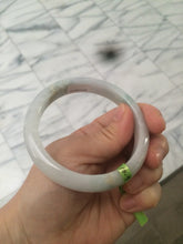 Load image into Gallery viewer, 57.8mm certified type A 100% Natural light green/purple Jadeite Jade bangle Q20-5749