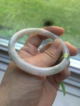 Load image into Gallery viewer, 54.5mm 100% natural Type A green/white/yellow jadeite jade bangle Q21