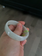 Load image into Gallery viewer, 52.7mm certified Type A 100% Natural white light green/white/black thin Jadeite Jade bangle AJ19-1060