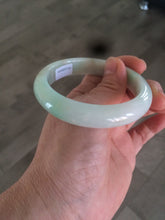 Load image into Gallery viewer, 54.7mm 100% natural Type A sunny green/brown/white jadeite jade bangle AF72-3316