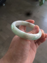 Load image into Gallery viewer, 54.7mm 100% natural Type A sunny green/brown/white jadeite jade bangle AF72-3316