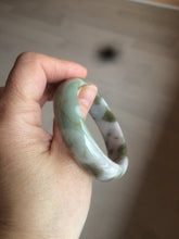 Load image into Gallery viewer, 51.5mm certified Type A 100% Natural green/purple/brown Jadeite Jade bangle N99-3774