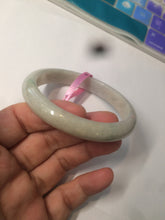 Load image into Gallery viewer, 57.5mm Certified Type A 100% Natural light green Jadeite Jade bangle AQ44