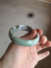 Load image into Gallery viewer, 51.5mm certified Type A 100% Natural green/purple/brown Jadeite Jade bangle N99-3774