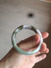 Load image into Gallery viewer, 51.5mm certified Type A 100% Natural green/purple/brown Jadeite Jade bangle N99-3774