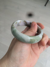 Load image into Gallery viewer, 51.5mm certified Type A 100% Natural green/purple/brown Jadeite Jade bangle N99-3774