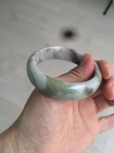 Load image into Gallery viewer, 51.5mm certified Type A 100% Natural green/purple/brown Jadeite Jade bangle N99-3774