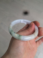 Load image into Gallery viewer, 53.6mm 100% natural Type A light green/red/purple (FU LU SHOU, 福禄寿) jadeite jade bangle W84-4031