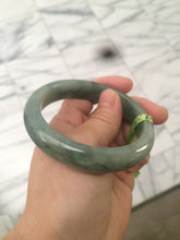 Load image into Gallery viewer, 57.5mm Certified Type A 100% Natural green/gray Jadeite Jade bangle Q22-8672