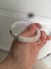 Load image into Gallery viewer, 53.6mm 100% natural Type A light green/red/purple (FU LU SHOU, 福禄寿) jadeite jade bangle W84-4031