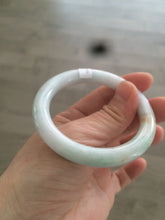 Load image into Gallery viewer, 52mm certified Type A 100% Natural green/orange/white round cut Jadeite Jade bangle R72-5679