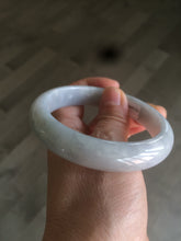 Load image into Gallery viewer, 58.3mm certified Type A 100% Natural green/white/super light purple Jadeite bangle AF70-9555