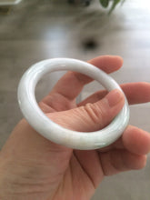 Load image into Gallery viewer, 52mm certified Type A 100% Natural green/orange/white round cut Jadeite Jade bangle R72-5679