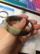 Load image into Gallery viewer, 51mm certified Type A 100% Natural sugar brown square Jadeite Jade bangle H152-2751