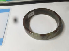 Load image into Gallery viewer, 51mm certified Type A 100% Natural sugar brown square Jadeite Jade bangle H152-2751