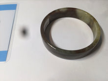 Load image into Gallery viewer, 51mm certified Type A 100% Natural sugar brown square Jadeite Jade bangle H152-2751