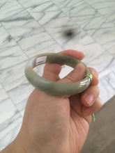 Load image into Gallery viewer, 52.5mm Certified Type A 100% Natural light purple/yellow/green oval Jadeite Jade bangle AJ16-8011