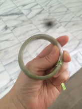 Load image into Gallery viewer, 52.5mm Certified Type A 100% Natural light purple/yellow/green oval Jadeite Jade bangle AJ16-8011