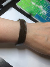 Load image into Gallery viewer, 51mm certified Type A 100% Natural sugar brown square Jadeite Jade bangle H152-2751