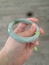Load image into Gallery viewer, 54mm Certified Type A 100% Natural light green/dark green jadeite jade bangle AJ15-2014