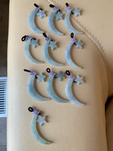 Load image into Gallery viewer, Type A 100% Natural light green jadeite Jade moon and star Pendant necklace Wp-2