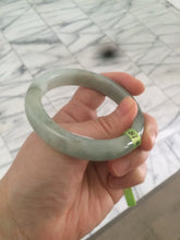 Load image into Gallery viewer, 54mm Certified Type A 100% Natural light green/dark green jadeite jade bangle AJ15-2014