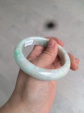 Load image into Gallery viewer, 55.6mm 100% natural certified sunny green/white jadeite jade bangle W81-3323
